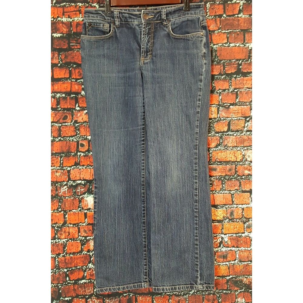 Nine West Jeans Straight Leg Jeans Sz 6 Distressed